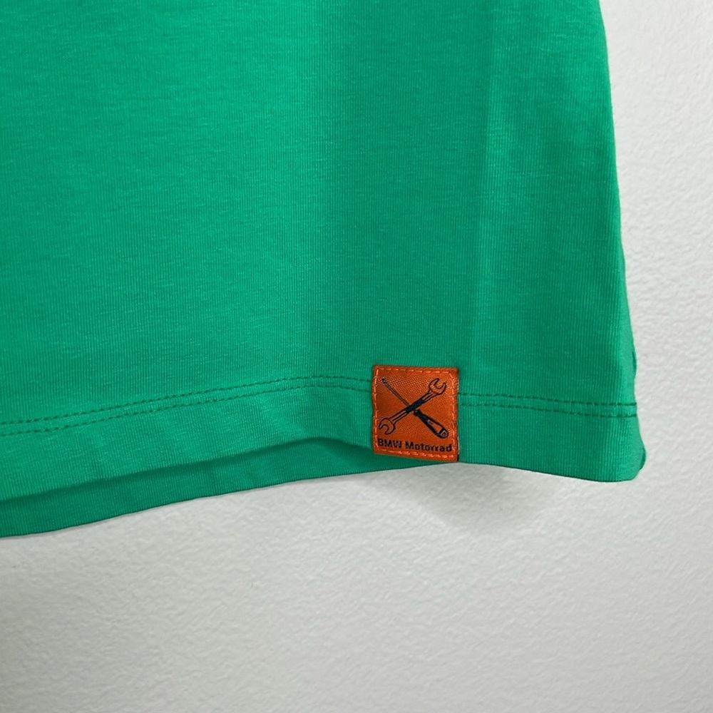 BMW The Motorrad The Happy Maker Green Motorcycle Tee size Large - Picture 4 of 11